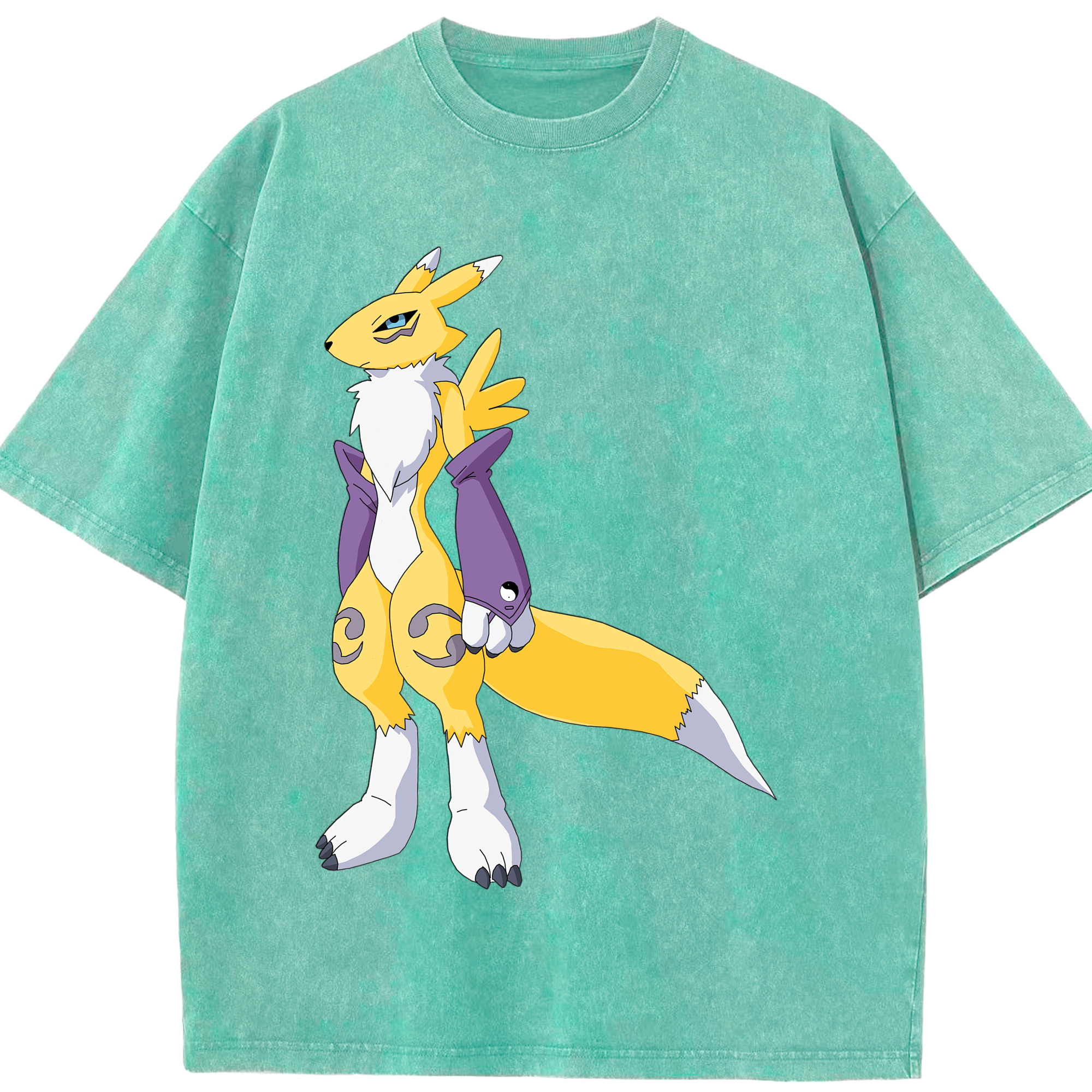 （画像用） Digimon デジタルモンスター/デジモン 綿100% ヴィンテージ風 半袖Tシャツ（フロントプリント）